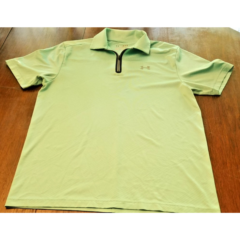 Under Armour ColdBlack HeatGear Loose Green Golf Polo Shirt Medium